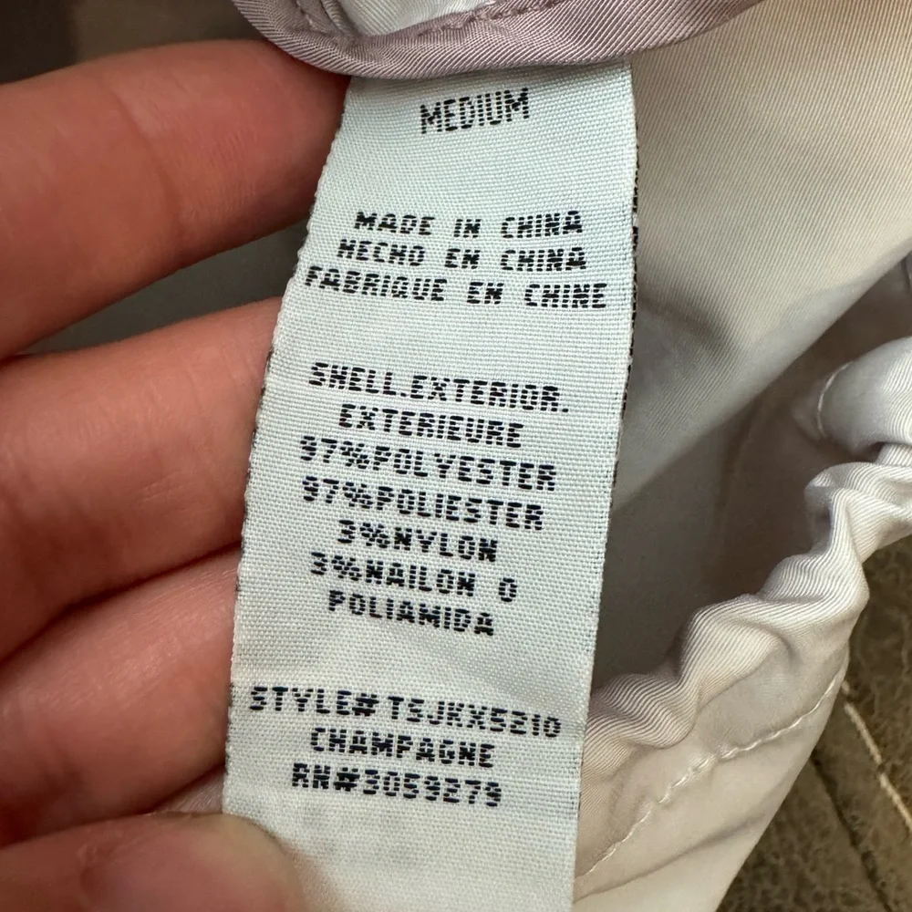 Thread Supply White windbreaker jacket with hood size Medium - Picture 5 of 5